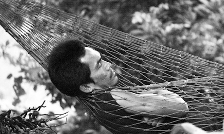 I found this man relaxing in his hammock and he agreed to a pic or 2